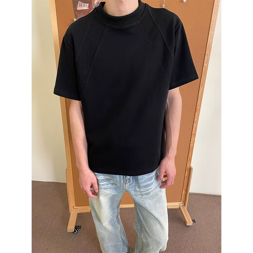
Digada design sense splicing men short-sleeved men summer simple versatile men T-shirt men loose casual short-sleeved t-shirt men and women WYN-T679 gray XL