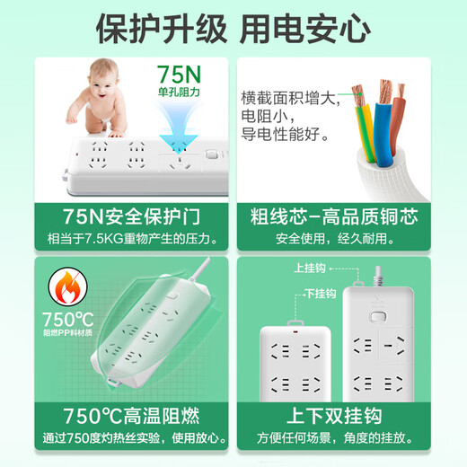 Bull (BULL) 16A-Steckplatine, Hochleistungs-Steckdosenleiste, 4000 W, Klimaanlage, Warmwasserbereiter, spezielle Verdrahtungsplatine ohne Kabel, Steckreihe für Haushalt, Mehrlochsteckdose, Verlängerungskabel, Schleppleiste, elektrische Steckplatine, Selbstverdrahtung ohne Kabel, 16A + 10A-Klinkensteckplatine, offizielles und authentisches, starkes, tragfähiges, stoßfestes, flammhemmendes Hochtemperaturmodell