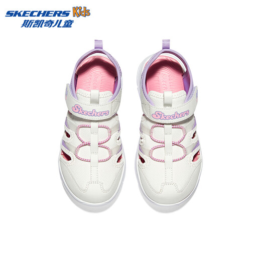 Skechers girls' toe-cap sandals 302969L white/lavender/WLV 33.5