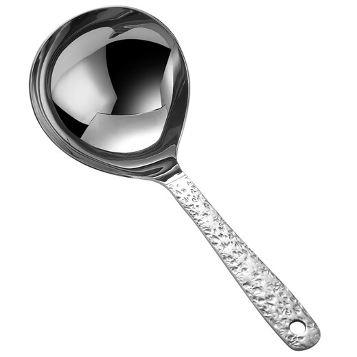 GEEGO304 stainless steel noodle spoon, special large spoon, large soup spoon, internet celebrity hot and sour noodle, snail noodle household ramen spoon, 304 stainless steel noodle spoon, 1 piece (about 19cm)