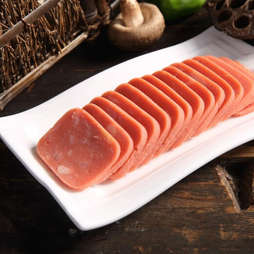 山林大红上海山林海派方腿880g 午餐肉切片即食三明治火腿肠早餐 源头直发