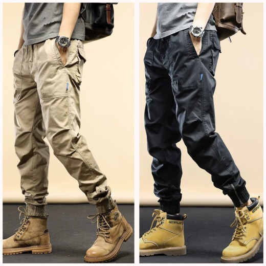 Romon American Retro Work Pants Men's Spring y Autumn New Style Versátiles Versátiles Versátiles Casuales sueltos de moda de moda