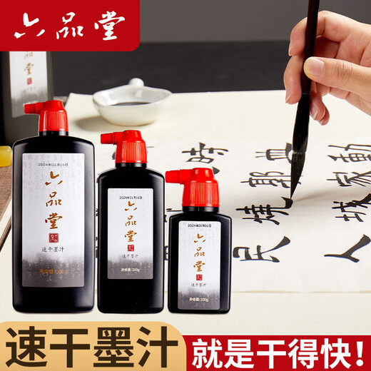 Liupintang calligraphy special quick-drying ink 250g large bottle brush ink activity for construction site calligraphy and painting Chinese painting ink vial beginners practice calligraphy and writing couplets quick-drying ink