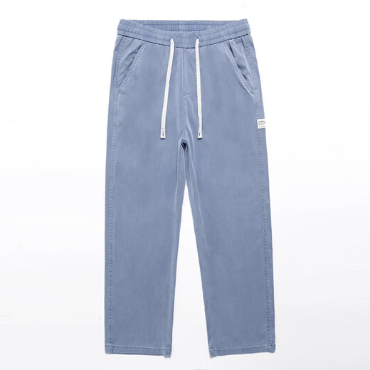 Jeanswest Lycel Tennis lässige Hosen Herren loser gerade 2025 Frühling neuer Sommereis-Seide Dünne breite Beine lange Hosen 1048 Blau [Tiansi dünn] xl [135-155jin [Jin entspricht 0,5 kg]]