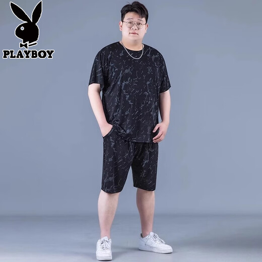 Playboy Ice Silk Set Set Мужской летний большой большой размер