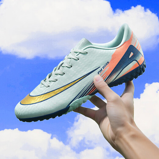 WEJIESS football shoes TF broken nail training shoes men and women adult children primary and secondary school students high school entrance examination rubber nail particles 966 shallow moon broken nails 42 (260mm) socks guard shoe bag