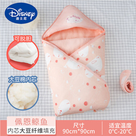 Disney (Disney) autumn and winter baby quilted quilt, newborn pure cotton quilt, baby outing blanket, newborn baby quilt supplies, Happy Bear (thick, quilted version) 0*0