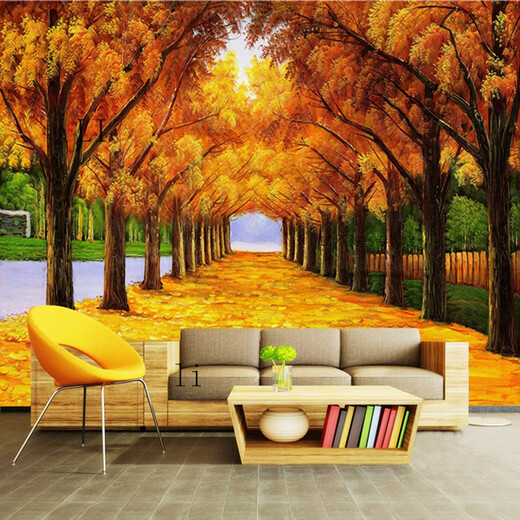ZHEWEI-Wanddekoration Malmalerei 3D dreidimensionale Tapete Desktop-Aufkleber Wandbilder natürliche Waldlandschaft selbstlebig SN3892 Sea Broad Sky Zahlenbreite 300 cm * Höhe 200 cm Spleiß ohne