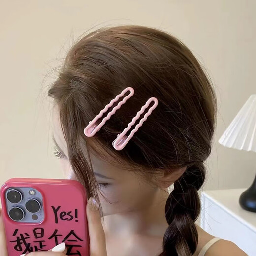 SAHANE Zuoyu internet celebrity hair clip hair clip headband clip side summer bangs one-word clip forehead broken hair fairy style high-end wavy duckbill clip random pair