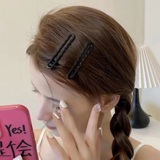 SAHANE Zuoyu internet celebrity hair clip hair clip headband clip side summer bangs one-word clip forehead broken hair fairy style high-end wavy duckbill clip random pair