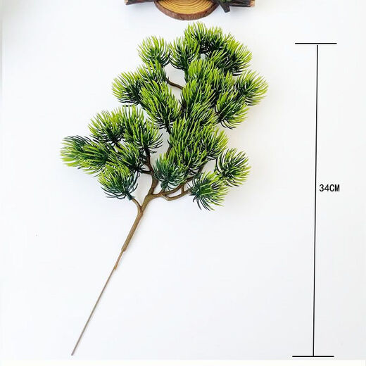 Simulated pine needles, thuja branches, fake flowers, pine trees, beauty pine plastic flower scenery, plant wall flower arrangements, 2 small beauty pine trees