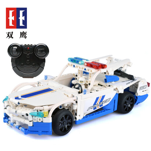 Double Eagle Double Eagle electric remote control car building blocks small particle sports car assembly model children's puzzle Qi C61018 (box) model version sports car