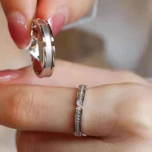 S999 pure silver Jianjia Bailu couple rings, a pair of niche light luxury closed wedding rings, Valentine's Day gift for girlfriend, a pair of Jianjia Cangcang couple rings, exquisite gift box