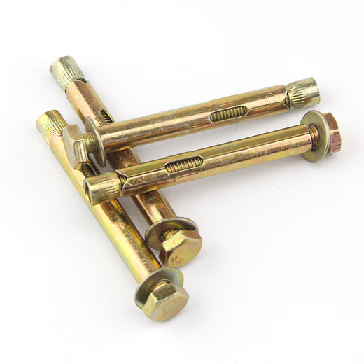 Jingxuan national standard external hexagonal internal expansion screw floor expansion deceleration belt explosion internal forced built-in expansion bolt m6m8 10*120 (12 pieces)