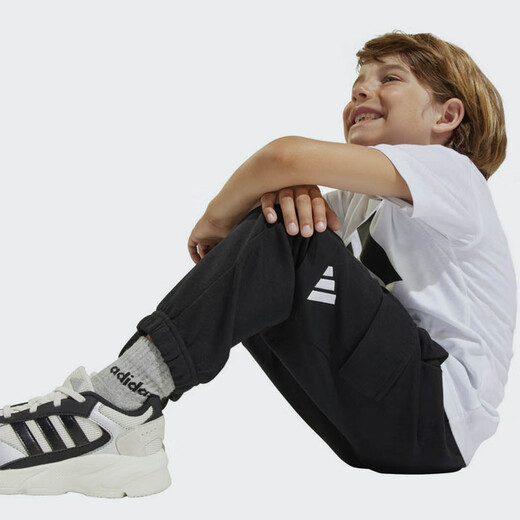 Ropa para niños adidas 25 pantalones de invierno y primavera de niños estilo de trabajo infantil órgano de deporte suelto pantalones deportivos jc9754 128 cm