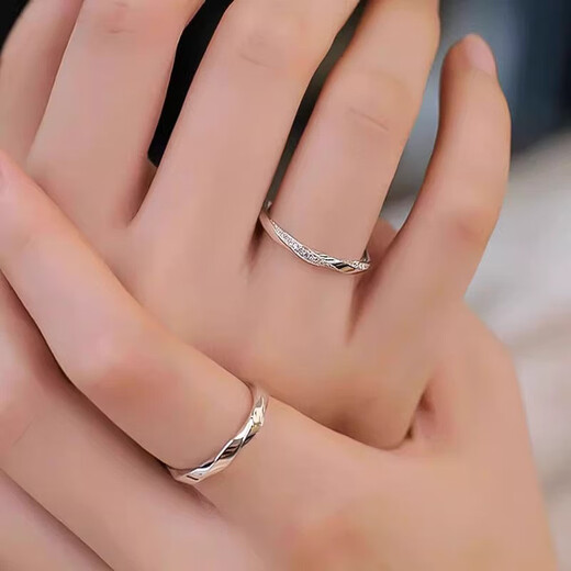 MZMZ Mobius PT950 Platinum Couple Rings Platinum Rings A pair of Chinese Valentine's Day and Double Eleven birthday gifts for girlfriend, light luxury model-couple rings