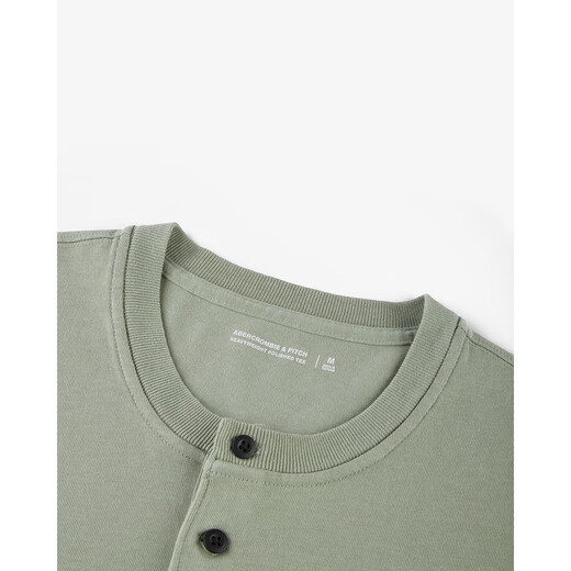 Abercrombie / Fitch Herren 25 Sommer Neuer Klassiker Little Elch American Heavy Lose Henry Henry Kurzärmelte T-Shirt Ki124-5188 Slate Green S (175 / 92A)
