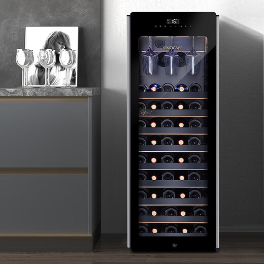 Vinocave wine cabinet constant humidity wine cabinet refrigerator compressor ice bar refrigeration home office constant humidity cabinet multi-functional display cabinet ultra-thin CWC-85A - single temperature model 85 bottles 85 bottles