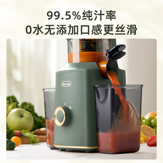 Bear Juicer Original Juicer Residue Juice Separator Multifunctional Household Fully Automatic Cold Pressed Fried Juice Fruit and Vegetable Machine 110mm Caliber F02E3 National Subsidy