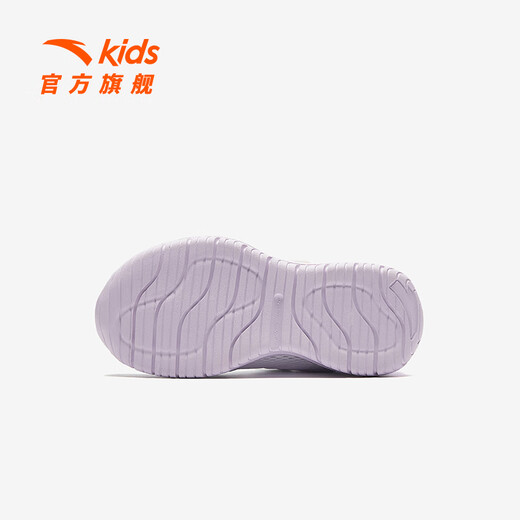 Anta children's sneakers girls' shoes 2025 summer new product mesh breathable Velcro campus vitality running shoes [women's penetration net] white/light mist purple 9967-5 32

