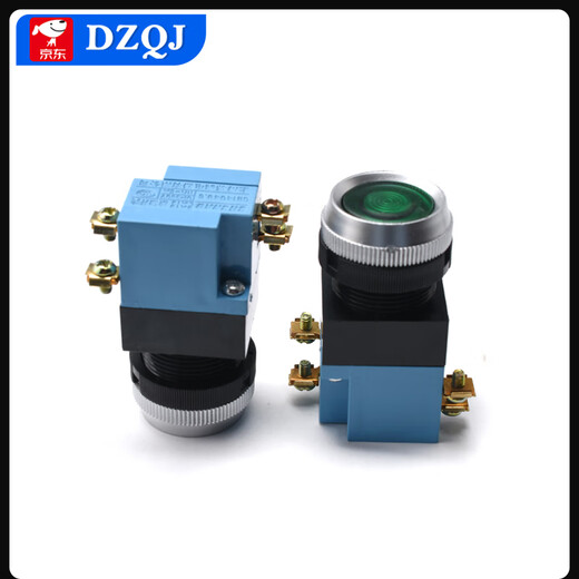 La19 push button switch self-reset LA19-11 inching circular start stop flat head 1 open 1 close machine tool switch SA19-11 green button no light