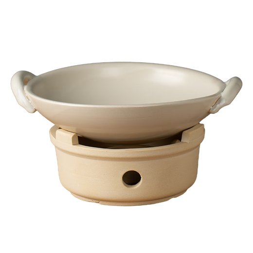 Ye Yu's practical open flame double-eared casserole for cooking tea around the stove, alcohol stove, charcoal stove, ceramic dry pot, small hot pot, dry burning without bursting, 1-inch white alcohol stove, charcoal stove