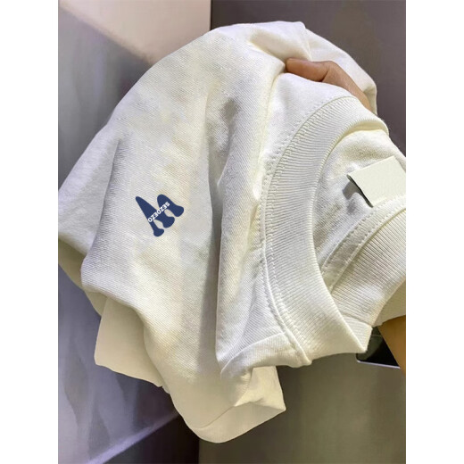 Pei Ke White Pure Cotton Longärmedose T-Shirt für Jungen Casual Hong Kong Style Lose und vielseitige trendige Marken Herbst und Winter Top Runde Hals-Bottom-Hemd 3895Wasp White M Empfohlen 80115jin [Jin gleich 0,5 kg]