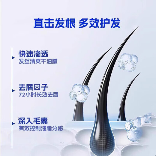 Haifeis shampoo, men and women's anti-dandruff shampoo travel package shampoo, oil control, soft household bottles, household oil control 500g + 2 bags 200g oil control