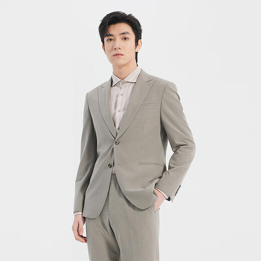 Lilang Shopping Mall Same Style Suit Men's Peaked Lapel Two Button Nine-Point Pants Version 2025 Spring Men's Formal Wear Khaki (25CXF021SA) 165A