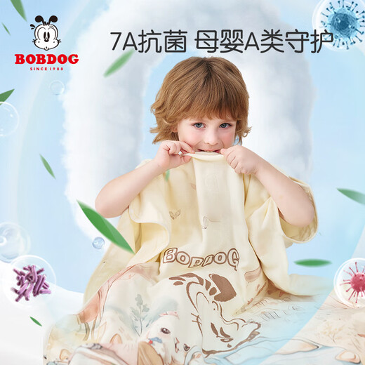 BOBDOG children's sleeping bag anti-kicking quilt baby baby sleeping bag spring and autumn gauze bamboo cotton blanket 6-layer quilt 110*150cm