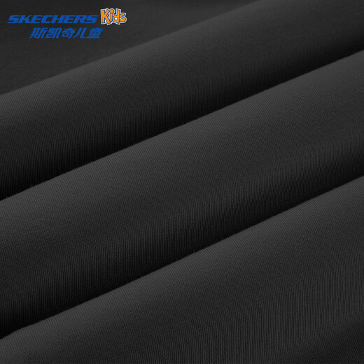 Skechers斯凯奇童装春秋男女童束脚长裤儿童休闲时尚运动裤子L225K066 碳黑/0018 150