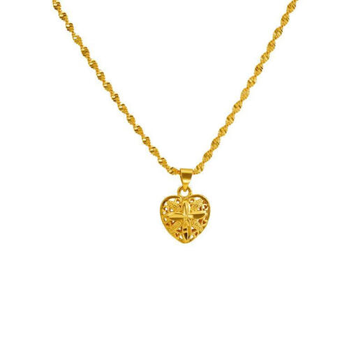 Popu's light luxury and high-end double-sided pendant for women, niche gold color clavicle chain, love four-leaf clover necklace, free exquisite gift box