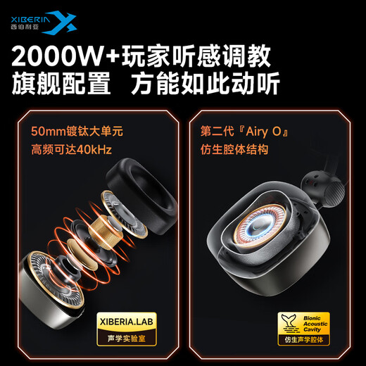 Siberia (XIBERIA) Best-selling S21MAX Dual Sound Card Intelligent Control Gaming Headset Computer Headset Headset E-Sports Headset Wire Control USB7.1 Sound Effect Iron Silver Gray