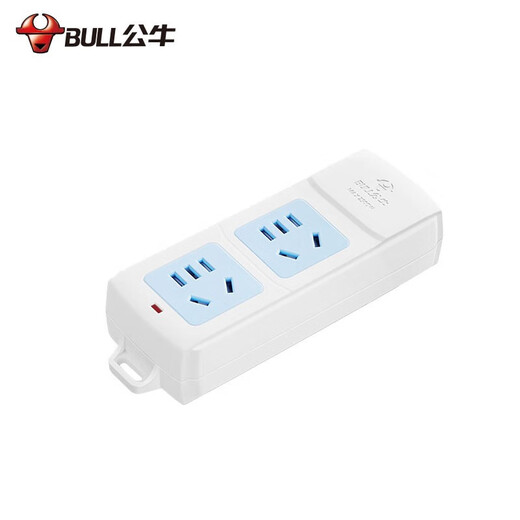 Bull (BULL) socket without wire strip wireless self-wiring semi-finished drag strip weak current box assembly project 2-position two-three plug multi-hole 10A power supply without switch GN-A02