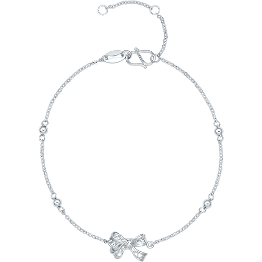 Saturday Fu PT950 platinum bracelet for women platinum bow bracelet birthday gift B0714908 16+3cm about 2.32g