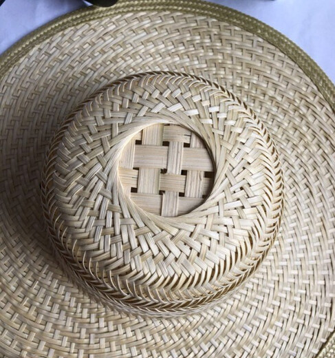 Di Shuqi Bamboo Products Work Straw Hat Summer Hat Wide Brim Universal Straw Hat Farmer Household Pure Bamboo Sun Bamboo Straw Hat Picture Color (Diameter 40cm) (56 58cm)