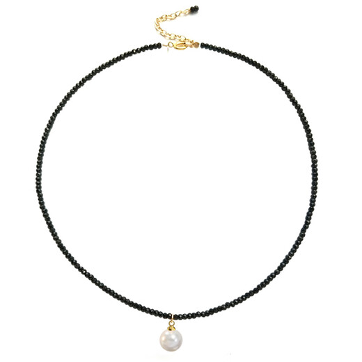 Yage Black Versatile Natural Black Spinal Clavicle Chain Pearl Pendant Necklace Women's Non-Fading High-Level Necklace 38+5 Swarovski Pearl Pendant Necklace Add to Favorites