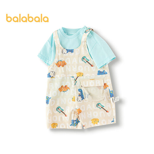 Balabala baby short-sleeved suit for boys and girls summer style overalls two-piece set 2025 fashionable 209225119203