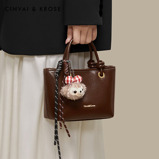CinvaiKrose Sun Yi's same style handbag women's bag 2026 new bucket crossbody bag birthday and New Year gift for girlfriend Brown Coffee gift for girlfriend, wife and girl.