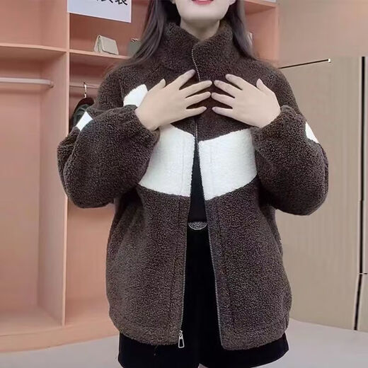 SVDP NEU NEUER WINTER TOP MIDERLE MENDE UND ELGERLE DAME DAME FLAUS MODE MOTER PLUSH LOSS Dicked Körnige modische Jacke X-679- [rot] Einseitige Jacke M 85-100Jin [Jin ist gleich 0,5 kg]