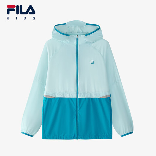 FILA Children's Clothing Children's Sun Protection Clothing 2025 Summer New Men's and Women's Medium and Large Children's Lightweight Jacket Light Blue-LB 110