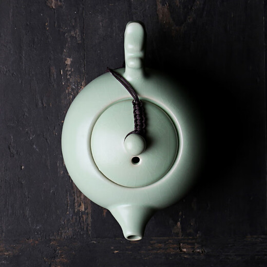 Fat Donglai's same teapot from Ru Kiln can be grown in slices. Ceramic Xishi teapot. Ice-cracked Kungfu tea set. Ge Kiln tea water separation. Ice-cracked Dai Qinglong handle - can be grown. 250ml 201mL (inclusive) - 300mL (inclusive)