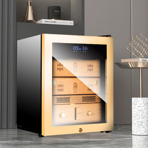LUBINSKI cigar cabinet, high-precision constant temperature and humidity electronics for naked eggplant cultivation, about 200 pieces in metal door frame - 40L