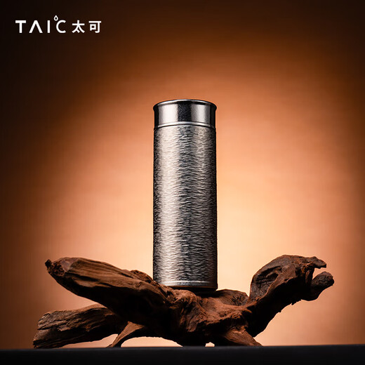 TAIC pure titanium thermos cup high-end titanium art titanium water cup light luxury gift box packaging gift giving Ice Lake Blue 400ml