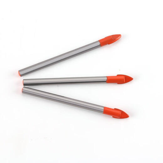 Jingdong Logistics Ceramic drill bit round handle one-word ceramic tile electric drill drilling bit red polished rod metal drill bit short orange drill bit 6mm 1 piece