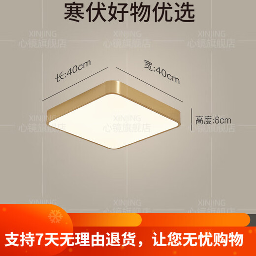 Tous cuivre en cuivre plafonnier Light Villa Entrance Porte de porte Corridor Corridor Balcony Light Terrace Mosquito-Froof Courtyard X3893-300 / Square