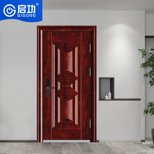 启功甲级防盗门安全进户门单位小区入户推拉大门