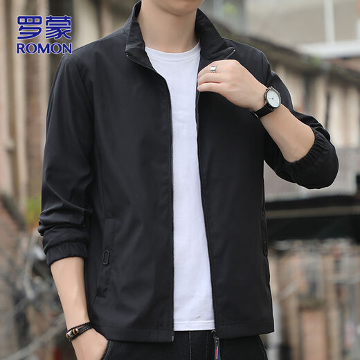 ROMON jacket men's autumn and winter business coat men's commuting casual stand-up collar tops men's clothing