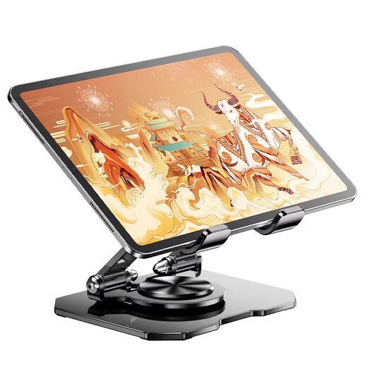 Nuoyu Support de tablette pour téléphone portable Support de chevet pour personne paresseuse Support de support en métal multifonctionnel pour iPad Diffusion en direct Drame Prise de vue aérienne 360 ​​réglable et pliable pour la maison Support de tablette entièrement en métal Argent