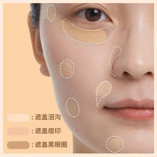 Shidanya ins three-color concealer multi-functional palette covers spots, acne marks, dark circles, conceals tear troughs without blocking lines